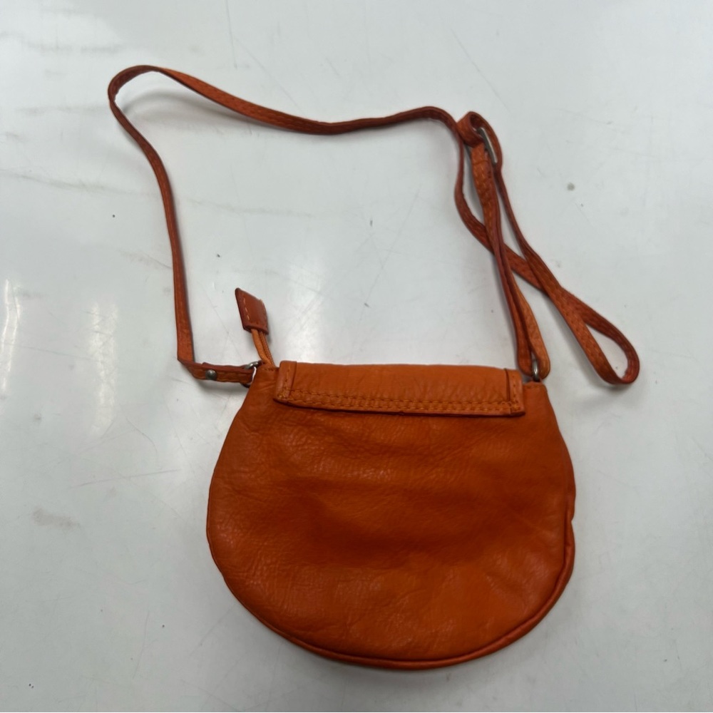 vera pelle orange genuine leather shoulder bag L120-38 - Picture 3 of 6